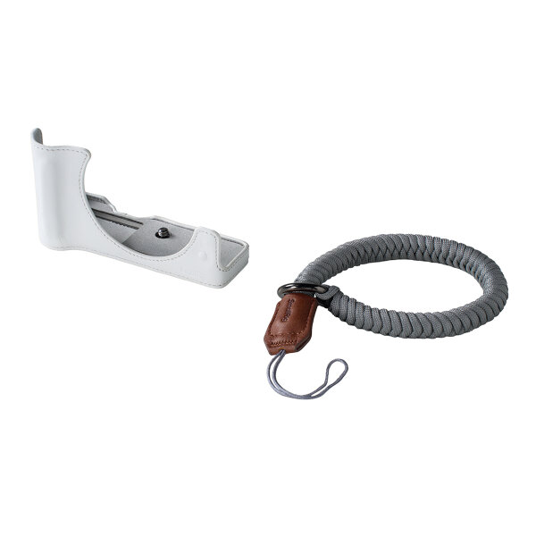 SmallRig | 5431 Leder-Halbschalen-Kit weiß für Canon EOS R50V