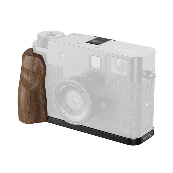 SmallRig | 5224 L-förmige Montageplatte Holzgriff für FUJIFILM X half, schwarz