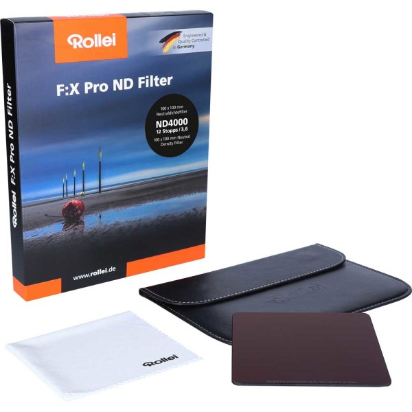 Rollei F:X Pro 100 | ND Graufilter ND4000 (ND 3,6 | 12 Blenden) 100x100 mm