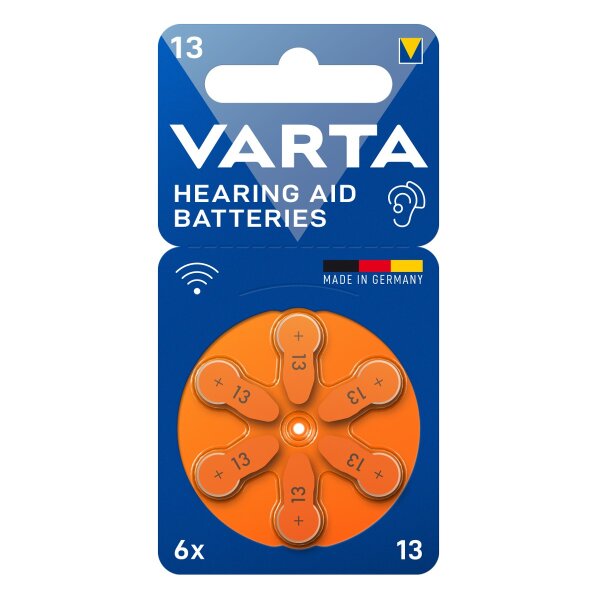 Varta Hearing Aid 13, 6er Pack, Hörgeräte-Batterien