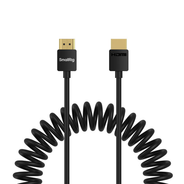 Smallrig | 4963 Spiralkabel HDMI A auf A Datenkabel, 1,20 m aufgewickelt