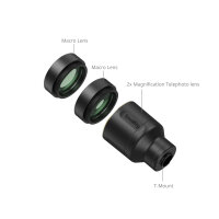 Smallrig | 5334 2-fach-Zoom-Tele- und Makroobjektiv-Set f.Smartphones, T-Mount