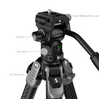 Smallrig | 5477 Video-Stativ AP255Pro, tragbar, aus Kohlefaser