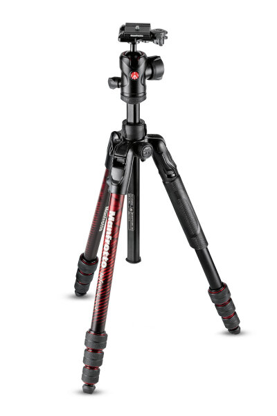 Manfrotto | Befree Advanced Alu, rot Reisestativ Kit Twist | MKBFRTA4RD-BH