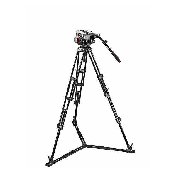 Manfrotto | 509 Alu Doppelrohr-Videostativ mit Pro Fluid-Video-Neiger | 509HD,545GBK