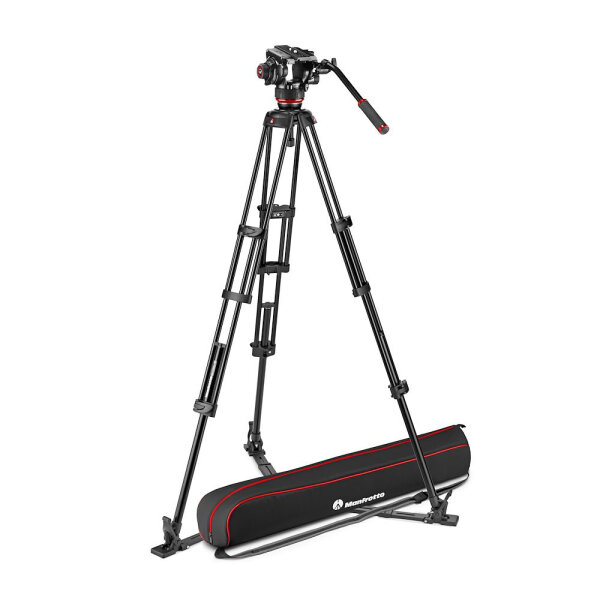Manfrotto | Fluid-Videokopf 504X mit Alu-Doppelrohrstativ GS | MVK504XTWINGA