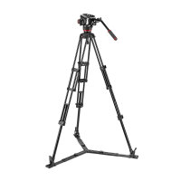 Manfrotto | Fluid-Videokopf 504X mit Alu-Doppelrohrstativ...