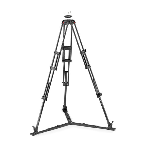 Manfrotto | TwinGC Carbon-Videostativ, Doppelrohrstativ mit Bodenspinne | MVTTWINGC