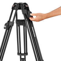 Manfrotto | 645Alu Fast+526 Pro TWIN-Alustativ mit Videokopf | MVK526TWINFA