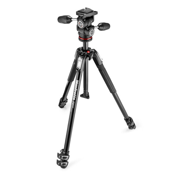 Manfrotto | 190X Alu-Stativ QPL mit 3-Wege Neiger, 3 Segmente | MK190X3-3W1