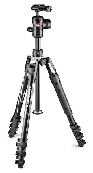 Manfrotto | Befree 2N1 Alu Reisestativ mit Klemmverschluss+integr. Einbeinstativ | MKBFRLA4B-BHM