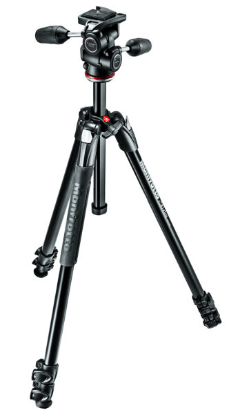 Manfrotto | 290 Xtra Kit Alustativ mit 3 Segmenten, 3-Wege-Neiger, incl. Tasche | MK290XTA3-3W