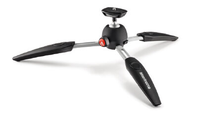 Manfrotto | PIXI EVO Mini Stativ schwarz Tisch- und Videostativ in Einem | MTPIXIEVO-BK
