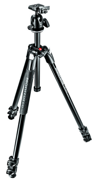 Manfrotto | 290 Xtra Kit Alustativ mit 3 Segmenten, Kugelkopf, incl. Tasche | MK290XTA3-BH