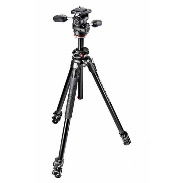 Manfrotto | 290 Dual Alustativ mit 3-Wege Neiger, 3 Segmente | MK290DUA3-3W