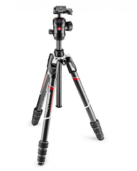 Manfrotto | Befree GT Carbon m. Kugelkopf Twist mit Kugelkopf 4 Segmente | MKBFRTC4GT-BH