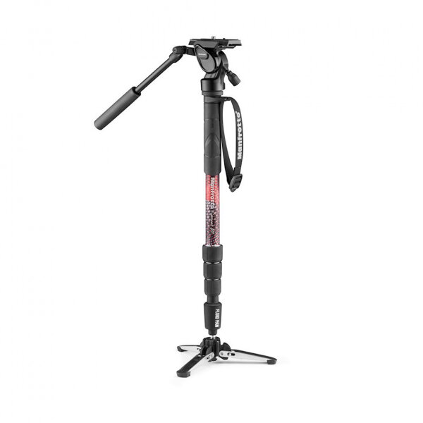Manfrotto | Element MIIA4 LIVE Aluminium Video-Einbeinstativ Kit mit Fluidkopf | MVMELMIIA4LIVE