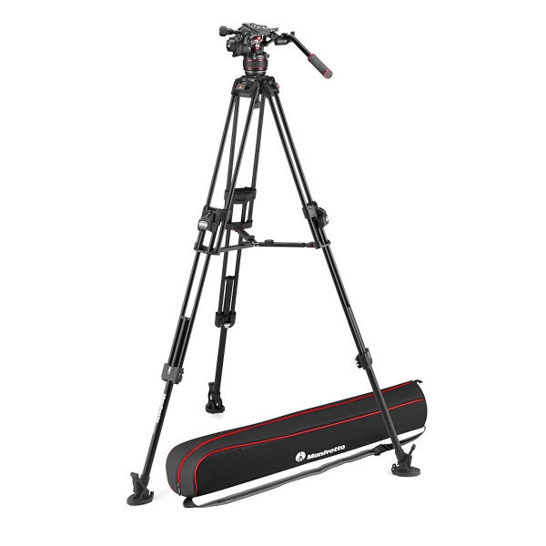 Manfrotto | 608 Videokopf Nitrotech mit 645 Stativ Fast Twin Alu | MVK608TWINFA