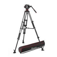 Manfrotto | 504 Fluid-Videokopf mit Alu- Doppelrohr...