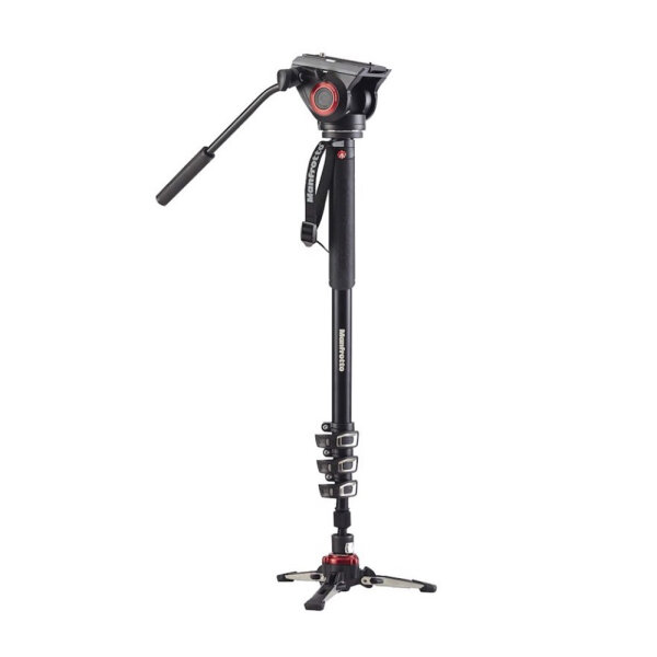 Manfrotto | XPRO Video-Einbeinstativ Aluminium mit Kopf, 4 Segemente | MVMXPRO500