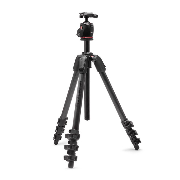 Manfrotto | 055 Carbon ARCA Kit, Stativ mit Kugelkopf, 4 Segmente | MK055CXPRO4-Q6T