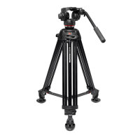Manfrotto | Doppelrohr Twin Videostativ Alu Kit mit Fluid...