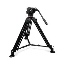 Manfrotto | Doppelrohr Twin Videostativ Alu Kit mit Fluid Videokopf MVH502X