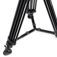 Manfrotto | Doppelrohr Twin Videostativ Alu Kit mit Fluid Videokopf MVH502X
