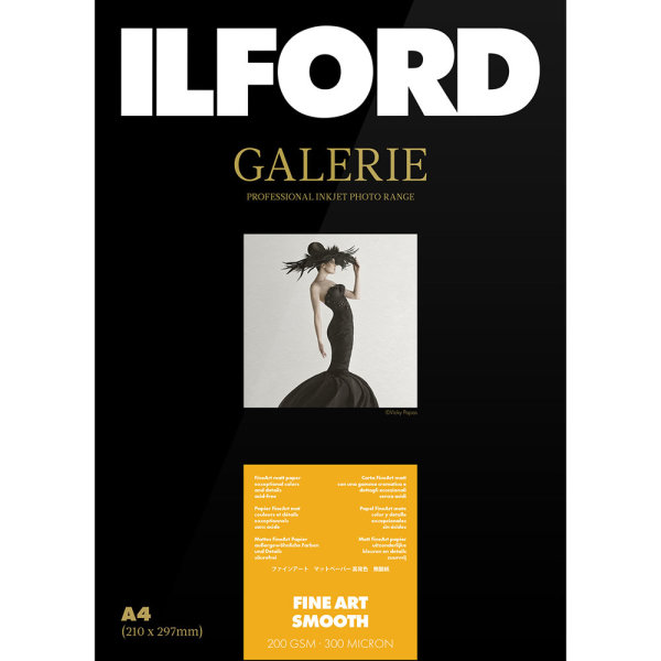 Ilford GALERIE FineArt Smooth 200 | GPFAS | A4 - 210mm x 297mm, 25 Blatt